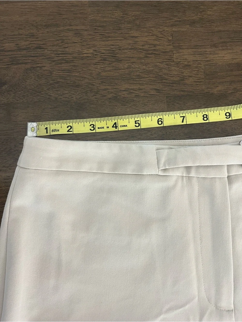 Jones New York Signature Stretch Wide-Leg Pants Light Cream Career Womens Sz 8